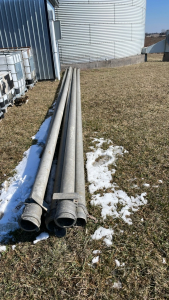 Lot of 5 - 30ft x 5in Aluminum Pipe