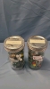 2 Bernard Jars Filled w/1980's Marbles - 2