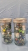 2 Bernard Jars Filled w/1980's Marbles - 3