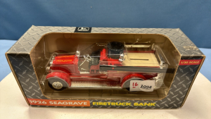 John Deere1926 Seagrave Firetruck Bank