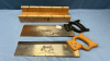 2 Hard Back Saws and a Mitre Box
