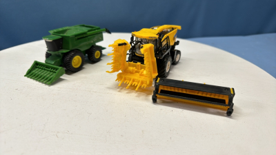 John Deere Combine and New Holland S.P. Harvester