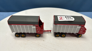 2 Walking Tandem Harvester Wagons