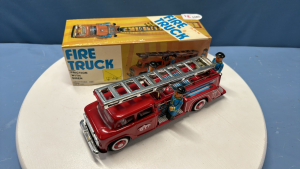 Tin Friction Fire Truck