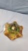 Iridescent Footed Fluted Glass Candy Dish - 3