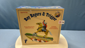 Vintage Repro Wind-Up Roy Rogers & Trigger Tin Toy