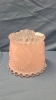 Fluted Cranberry Glass Candy Dish & Glass Light Shade - 4