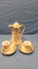 Nippon Cocoa Pot and 2 Matching Cups & Saucers