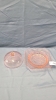 Pink Depression Glass Butter Dish and 4 Cups - 3