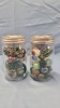 2 Jars of Large Marbles -5" High - 2