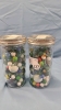2 Jars of Assorted 1980's Marbles -6.5" High - 4
