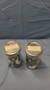 2 Jars of Assorted 1980's Marbles -6.5" High - 5