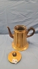 9.5" Metal Tea Pot and Ceramic Bowl with Lid - 3