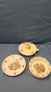 Bunnykins 6" Bowl, Old Foley Child & Baby Plate