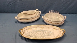 Nippon Bowl and 3 Alfred Meakin Serving Pieces