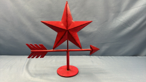 Tin Weather Vane on Stand -13" Across x 13" High