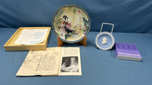 4.5" Wedgwood Plate and Oriental Collector Plate