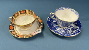 2 Royal Crown Derby Cups & Saucers