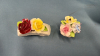 Noritake 8" Plate with 4 Small China Bouquets - 3