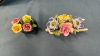 Noritake 8" Plate with 4 Small China Bouquets - 5