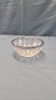 3 Glass Bowls with Chrome Edges -9", 8" and 4" Wide - 8