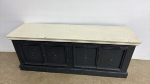 Painted Wooden Storage Bench