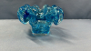 5" Wide Blue Art Glass Dish - 2