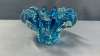 5" Wide Blue Art Glass Dish - 3