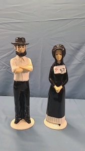 Ceramic Amish Man and Woman