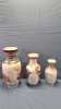 3 Oriental Decor Vases - 5
