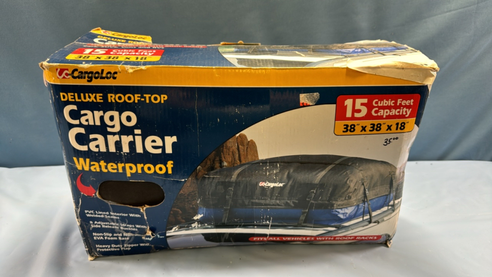 CargoLoc Roof Top Cargo Carrier 15 Cubic Feet at Auction on