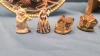 11 Tea Figurines on 3 Collector Style Plates - 2