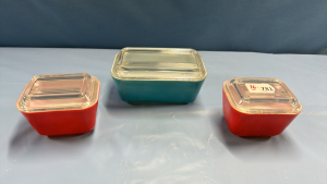 3 Pyrex Fridge Keepers