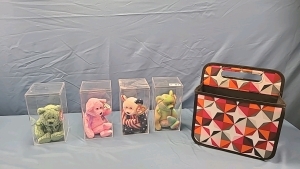 Thirty-One Dbl Duty Caddy w/ 4 Ty Beanie Babies