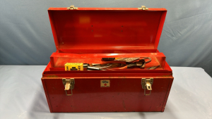 Metal Tool Box with Assorted Tools