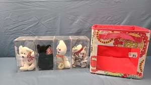 Thirty-One Your Way Junior Cube with 4 Ty Beanie Babies