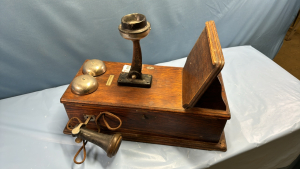 Northern Electric Oak Wall Phone