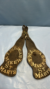 Pair of Leather Harness Drops -T.W. Lucas St. Marys