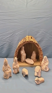 Ten Thousand Villages Terra Cotta Nativity Set -See Notes