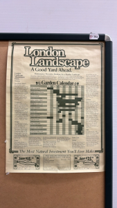 Poster -London Landscape Garden Calendar from 1982