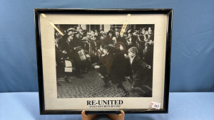 Re-United Evacuees Return 1945 Poster in Plastic Frame