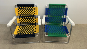 2 Aluminum Frame Beach Chairs 