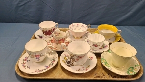 8 Tea Cups & Saucers Lot