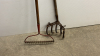 Antique Garden Cultivator and Garden Rake - 2